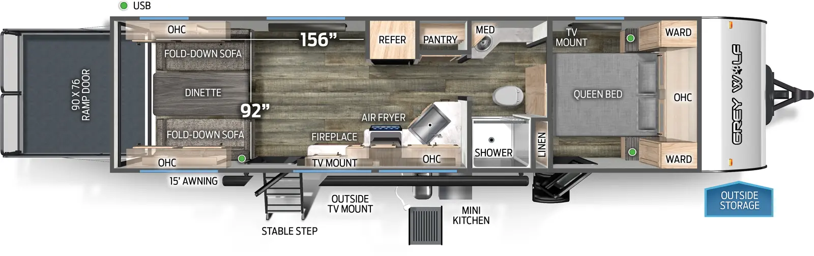 Grey Wolf 24RRT Floorplan